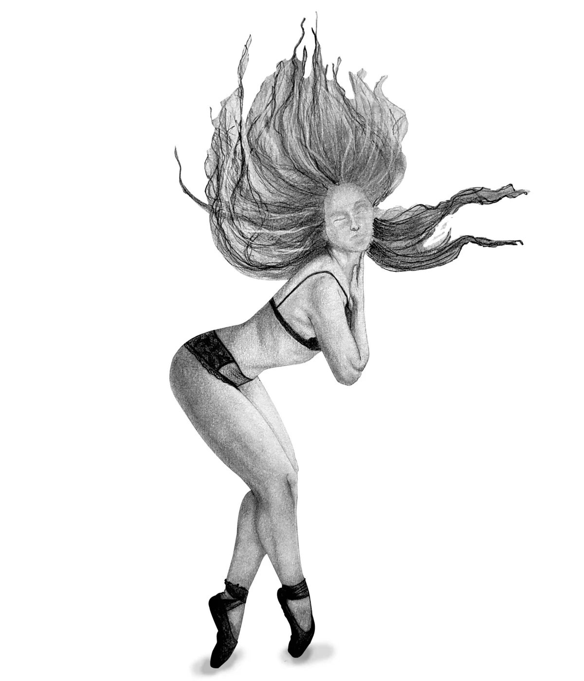 Ballerina, signed print by Amit Tejpal